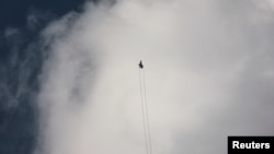 Izraelski borbeni lovac F-35 na nebu u blizini granice Izraela i Libana na sjeveru Izraela, oktobar 2023.