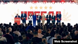 Imagine de la Moscova, unde în aprilie 2024, Șor anunța crearea blocului Pobeda, format din partide susținute de acesta.