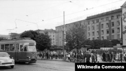 Снимка от центъра на София, 1966 г.