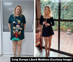 În 2022, Liusia cântărea 97 de kilograme (stânga), iar doi ani mai târziu în 2024 - 57 de kilograme, după o intervenție de micșorare a stomacului