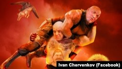 Колаж на Иван Червенков с главния прокурор Иван Гешев и лидера на ГЕРБ Бойко Борисов.