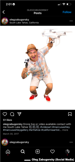 Zabugorsky într-o postare pe Instagram din 30 martie 2022, după revenirea în Rusia din Statele Unite