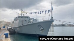 Румънският минен чистач “Йон Гикулеску”, който беше купен от Великобритания през септември 2023 г.