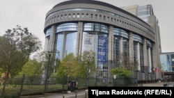 Clădirea Parlamentului European din Bruxelles, Belgia, aprilie 2024.