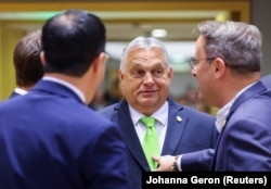 Orbán Viktor az EU-vezetők csúcstalálkozóján, Brüsszelben 2023. június 30-án