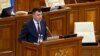 Ministrul Finanțelor, Petru Rotaru, prezintă proiectul de lege privind modificarea bugetului de stat 2024, în plenul Parlamentului R. Moldova, pe 4 iulie. 