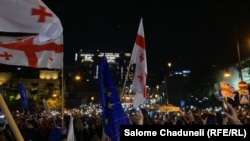 თბილისი. 11 აპრილი. „აგენტების კანონის“ საწინააღმდეგო აქცია