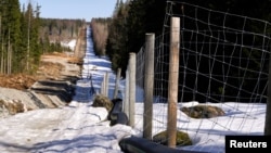 Dio ograde na granici između Finske i Rusije, 14. april 2023.