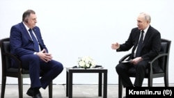 Dodik i Putin tokom sastanka u Kazanju, Rusija, 21. februar 2024.