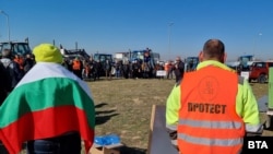 Протест на земеделските производители в село Труд