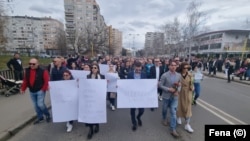 Protesti u Tuzli nakon ubistva Alme Kahrimanović, 11. februar 2024.