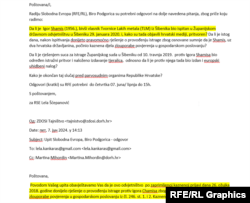 Prepiska RSE i Županijskog odvjetništva Šibenik