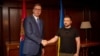 Predsednik Srbije Aleksandar Vučić i Ukrajine Volodimir Zelenski tokom susreta u Atini 22. avgusta 2023. 