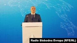 Dmitar Kovačevski na konferenciji za medije u Ohridu (18. mart 2023. godine)