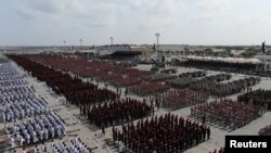 Pripadnici vojnih snaga Hutija na paradi u Hodeidi, jemen, septembar 2022. 