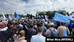 Protest organizat de Blocul Național Sindical în Piața Victoriei. 13 mai 2024. 