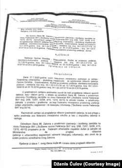 Odluka Federalnog ministarstva prostornog uređenja iz 2020. godine o poništenju urbanističke saglasnosti za izgradnju obaloutvrda na rijeci Drini.