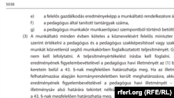 Részlet a Magyar Közlöny vonatkozó részéből