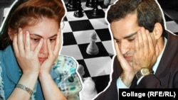 Юдит Полгар и Гари Каспаров, колаж