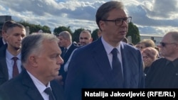 Premijer Mađarske Viktor Orban i predsednik Srbije Aleksandar Vučić na sahrani političara Ištvana Pastora u Subotici, 4. novembra 2023.