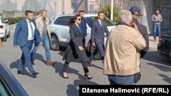 Sanja Vulić prilikom dolaska u Sud BiH, Sarajevo, 16. oktobra 2023.