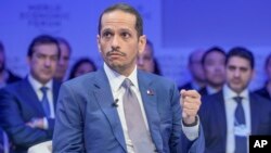 Šejh Mohammed Bin Abdulrahman Al Thani u obraćanju u Davosu, Švicarska, 16. januara 2024.