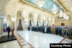 Președintele Klaus Iohannis, recepția de la Palatul Cotroceni, 1 decembrie 2003