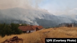 Илустрација, пожар во македонско планинско село 