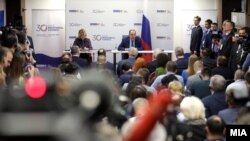 Прес конференција на рускиот министер за надворешни работи Сергеј Лавров, Скопје, 1 декември 2023 година