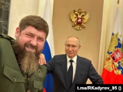 Ramzan Kadirov csecsen vezér és Vlagyimir Putyin orosz elnök 2023-ban