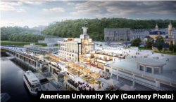 Проєкт Американського університету у Києві, Річковий вокзал