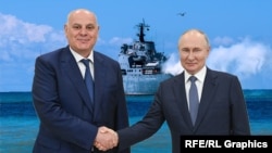 Аслан Бжания и Владимир Путин, архивная фотография