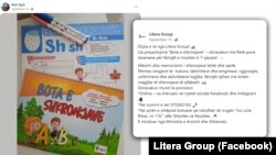 Фејсбук објава од „Литера Гроуп“