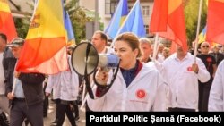 Imagine de la unul din protestele partidului „Șansă” din toamna anului 2023.