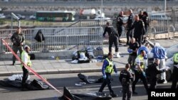 Кадър от мястото на нападението в Йерусалим, 30 ноември 2023 г.