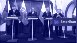 Beszólogatások, tapintható feszültség, árulkodó testbeszéd a prágai V4-es csúcson