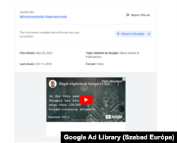 A Miniszterelnöki Kabinetiroda által fizetett, Szlovákiában terjesztett videó