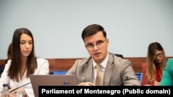 Ministar unutrašnjih poslova Danilo Šaranović na skupštinskom Zakonodavnom odboru, decembar 2023.