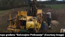 Istražno bušenje na Bukovoj Kosi, Prijedor, 25. oktobar 2023. godine.