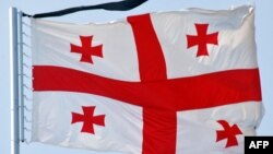 Траурная лента на флаге Грузии