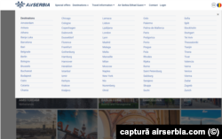 Air Serbia zboară spre 80 de destinații. 20 de noi curse au fost înființate în ultimii 2 ani.