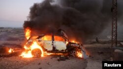 Кола на журналисти от "Ал Джазира" е изгоряла при атаката на същото място