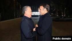 Макрон и Мирзиеев в Самарканде. 1 ноября 2023 г.