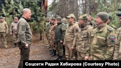 Глава Башкортостана Радий Хабиров на встрече с военнослужащими полка "Башкортостан". Ноябрь 2023 года