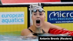 Reakcija Lane Pudar nakon najboljeg prolaznog vremena na utrci u Rimu, 17. august 2022.