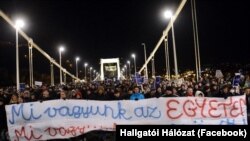 A Hallgatói Hálózat 2012. decemberi tüntetése