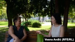 Beograđanka Slavica Đorđević u Pionirskom parku, u blizini Predsedništva Srbije