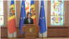 Moldova, president Maia Sandu speaking at a news briefing in Chisinau 
