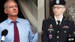 Джуліан Ассанж (ліворуч) і Бредлі Меннінґ