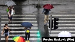 Prizor sa ulica centra Skoplja iz avgusta 2020.